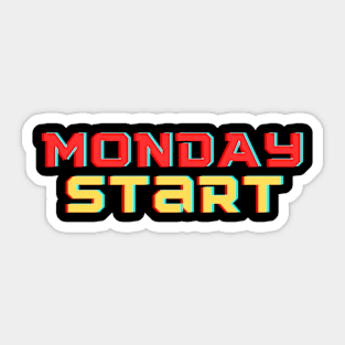 MONDAY START Sticker